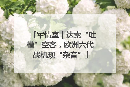 军情室｜达索“吐槽”空客，欧洲六代战机现“杂音”