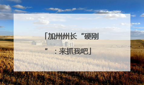 加州州长“硬刚”：来抓我吧
