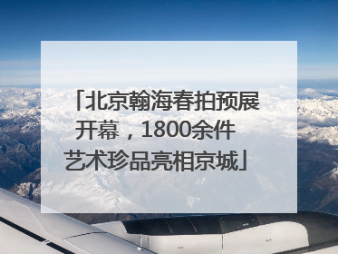 北京翰海春拍预展开幕，1800余件艺术珍品亮相京城