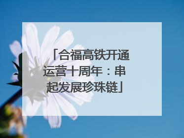 合福高铁开通运营十周年：串起发展珍珠链