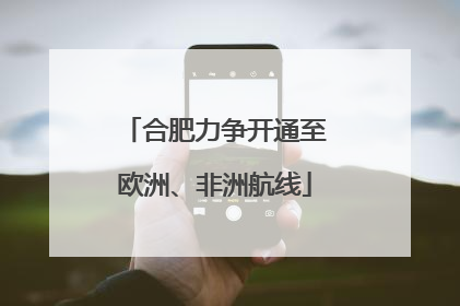 合肥力争开通至欧洲、非洲航线