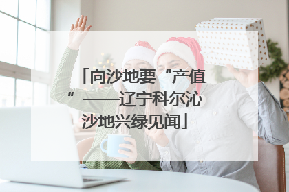 向沙地要“产值”——辽宁科尔沁沙地兴绿见闻