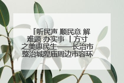 听民声 顺民意 解难题 办实事 丨方寸之美惠民生——长治市整治城隍庙周边市容环境提升城市品质