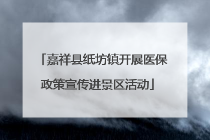 嘉祥县纸坊镇开展医保政策宣传进景区活动
