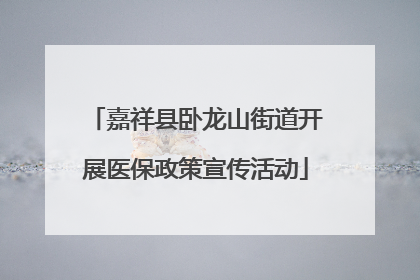 嘉祥县卧龙山街道开展医保政策宣传活动