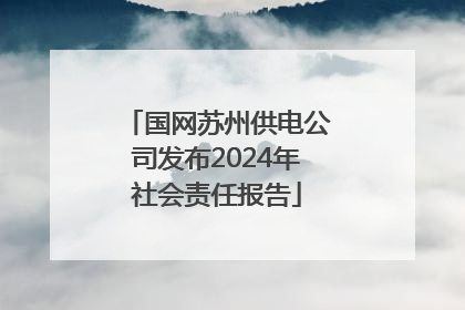 国网苏州供电公司发布2024年社会责任报告