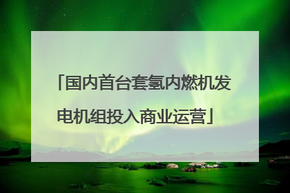 国内首台套氢内燃机发电机组投入商业运营