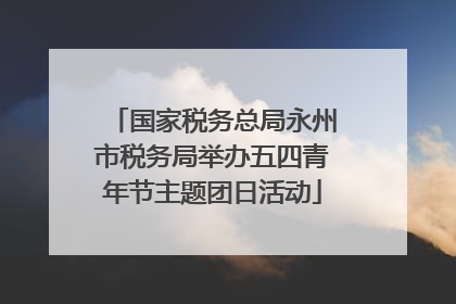 国家税务总局永州市税务局举办五四青年节主题团日活动