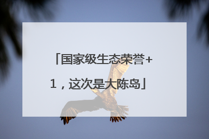 国家级生态荣誉+1，这次是大陈岛