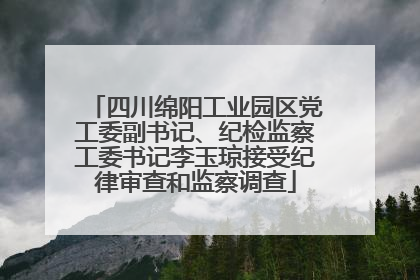 四川绵阳工业园区党工委副书记、纪检监察工委书记李玉琼接受纪律审查和监察调查