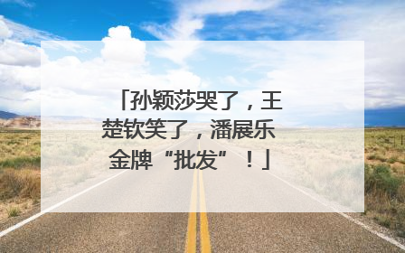 孙颖莎哭了，王楚钦笑了，潘展乐金牌“批发”！