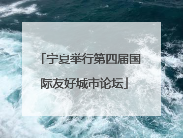 宁夏举行第四届国际友好城市论坛