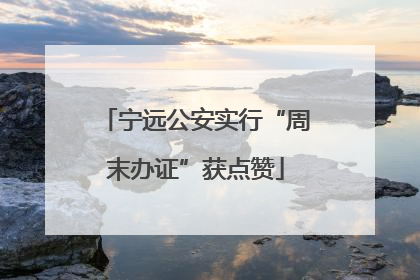 宁远公安实行“周末办证”获点赞