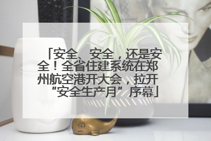 安全、安全，还是安全！全省住建系统在郑州航空港开大会，拉开“安全生产月”序幕