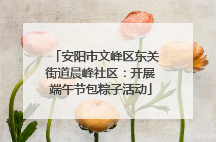 安阳市文峰区东关街道晨峰社区：开展端午节包粽子活动