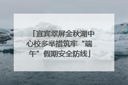 宜宾翠屏金秋湖中心校多举措筑牢“端午”假期安全防线