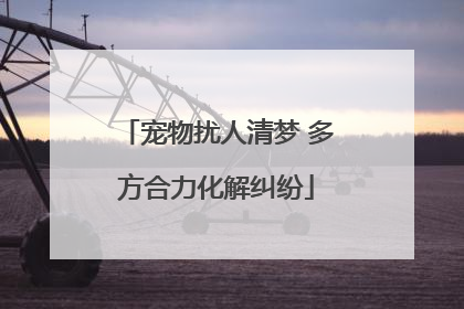 宠物扰人清梦 多方合力化解纠纷