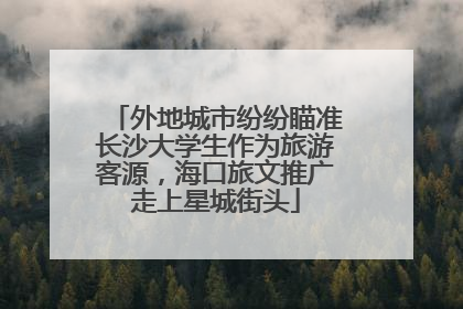 外地城市纷纷瞄准长沙大学生作为旅游客源，海口旅文推广走上星城街头