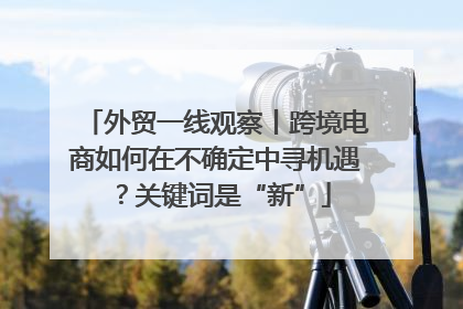 外贸一线观察丨跨境电商如何在不确定中寻机遇？关键词是“新”