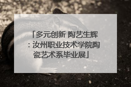 多元创新 陶艺生辉：汝州职业技术学院陶瓷艺术系毕业展