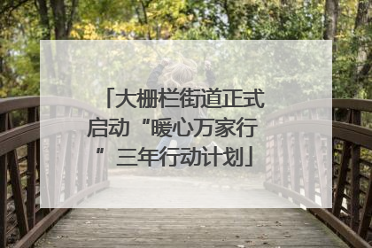 大栅栏街道正式启动“暖心万家行”三年行动计划
