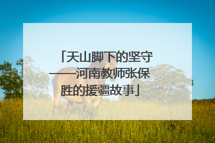 天山脚下的坚守——河南教师张保胜的援疆故事