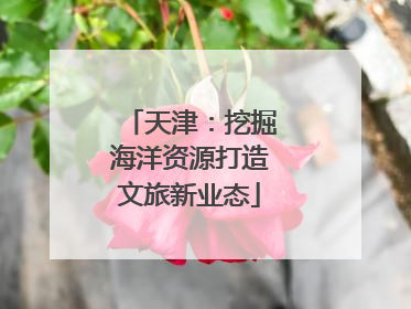 天津：挖掘海洋资源打造文旅新业态