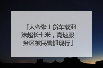 太夸张！货车载泡沫超长七米，高速服务区被民警抓现行
