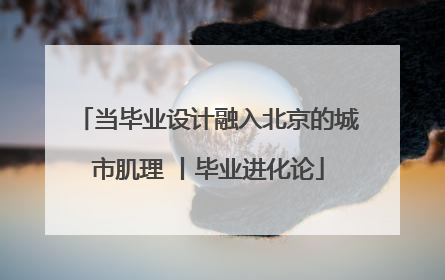 当毕业设计融入北京的城市肌理 丨毕业进化论
