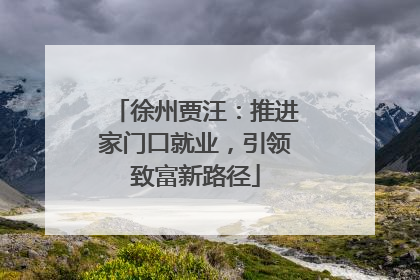 徐州贾汪：推进家门口就业，引领致富新路径