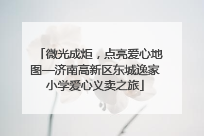 微光成炬，点亮爱心地图—济南高新区东城逸家小学爱心义卖之旅