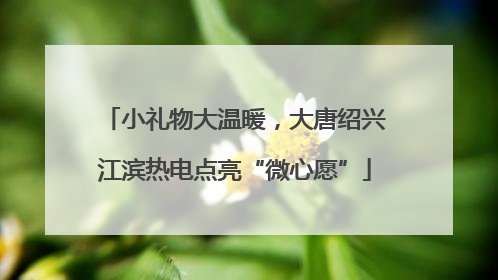 小礼物大温暖，大唐绍兴江滨热电点亮“微心愿”