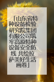 山东省特种设备检验研究院集团有限公司筑牢高原特种设备安全防线 共绘拉萨美好生活画卷