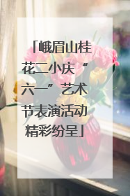 峨眉山桂花二小庆“六一”艺术节表演活动精彩纷呈