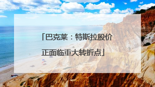 巴克莱：特斯拉股价正面临重大转折点