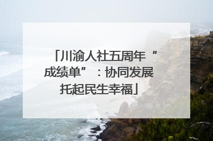 川渝人社五周年“成绩单”：协同发展托起民生幸福