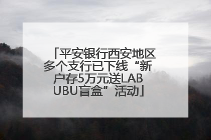 平安银行西安地区多个支行已下线“新户存5万元送LABUBU盲盒”活动