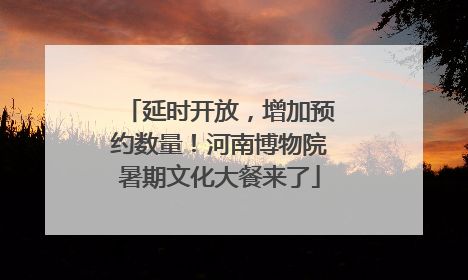 延时开放，增加预约数量！河南博物院暑期文化大餐来了
