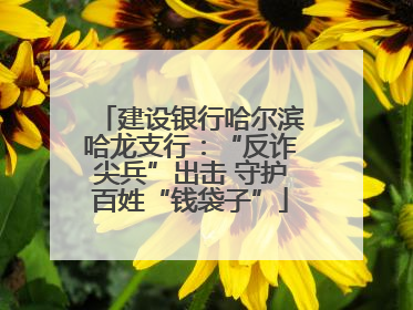 建设银行哈尔滨哈龙支行：“反诈尖兵”出击 守护百姓“钱袋子”