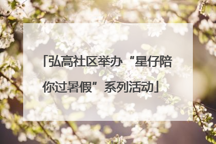 弘高社区举办“星仔陪你过暑假”系列活动