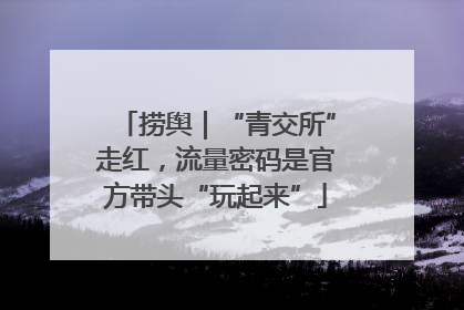 捞舆｜“青交所”走红，流量密码是官方带头“玩起来”