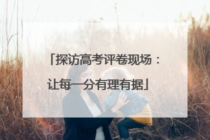 探访高考评卷现场：让每一分有理有据
