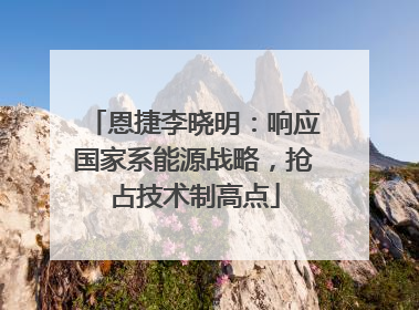 恩捷李晓明：响应国家系能源战略，抢占技术制高点
