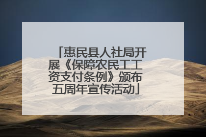 惠民县人社局开展《保障农民工工资支付条例》颁布五周年宣传活动