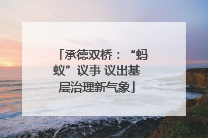承德双桥：“蚂蚁”议事 议出基层治理新气象