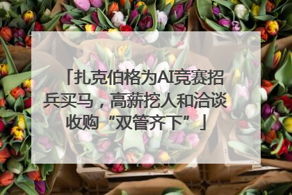 扎克伯格为AI竞赛招兵买马，高薪挖人和洽谈收购“双管齐下”