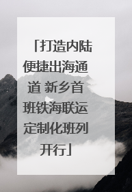 打造内陆便捷出海通道 新乡首班铁海联运定制化班列开行