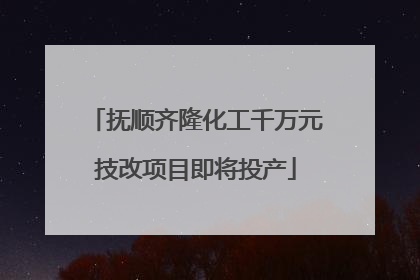 抚顺齐隆化工千万元技改项目即将投产