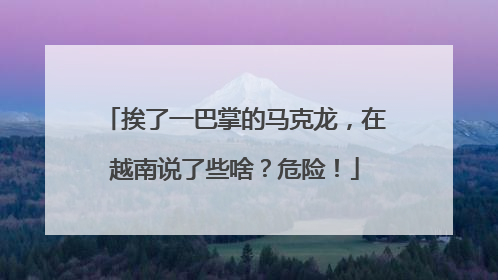 挨了一巴掌的马克龙，在越南说了些啥？危险！