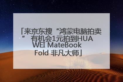 来京东搜“鸿蒙电脑拍卖” 有机会1元拍到HUAWEI MateBook Fold 非凡大师